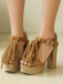 Vintage Bout Pointu Bride Cheville Talons 6