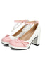 Chaussures à talons épais avec bride cheville