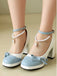 Chaussures à talons épais avec bride cheville