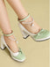 Chaussures à talons épais avec bride cheville