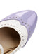 Cuir Verni Colorblock Mary Jane Talon Épais Chaussures 14