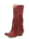 Bottes western bohèmes à franges, talon épais et hauteur mi-mollet