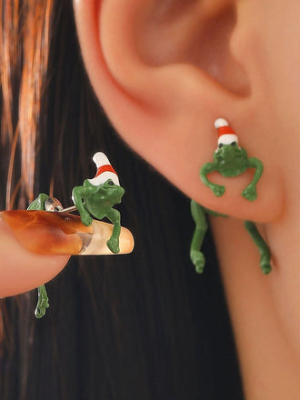 Boucles d'oreilles animaux amusantes pour Noël