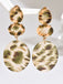 Boucles d'oreilles pendantes vintage à imprimé léopard