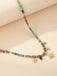 Collier Bohème Étoile Lune Soleil en Perles Turquoise