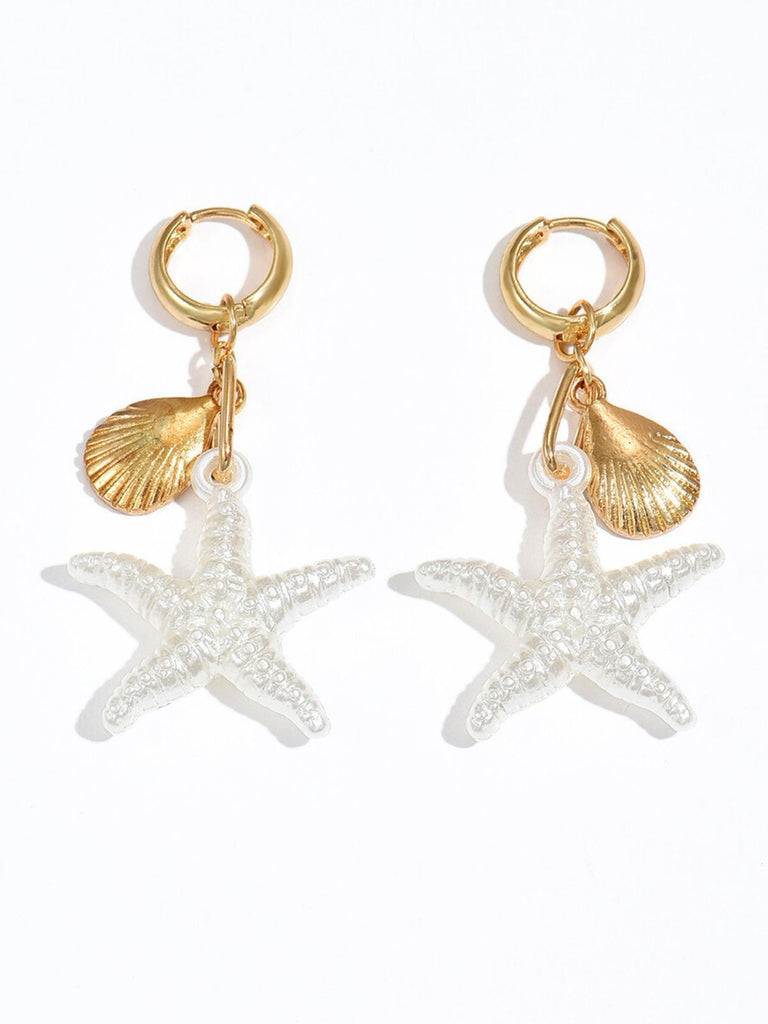 Or Vacation Style Étoile de Mer Boucles d'Oreilles 2