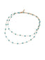 Collier Bleu Bohème Double Rang de Perles Turquoises
