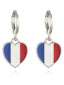 Boucles D'Oreilles Cœur Drapeau France