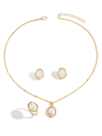 Ensemble Bijoux 3 Pièces Perles Baroques Vintage