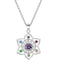 Accessoires Chakra Flower Pendentif avec Multicolore Crystals