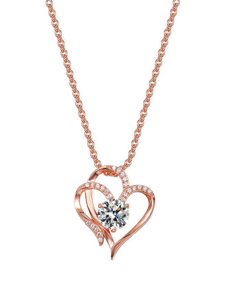 Accessoires Vintage Doré Double Cœur Transparent Zircon Amour