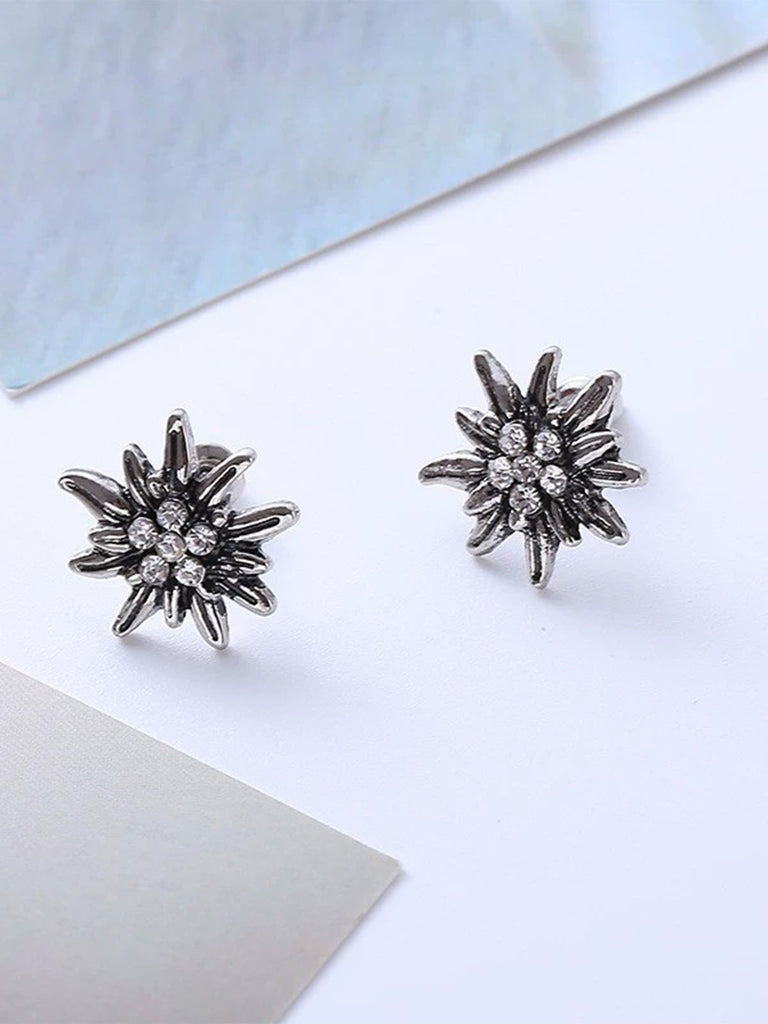 Accessoires Strass Edelweiss Flower Argent Stud 5