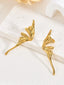 Boucles d'oreilles créatives géométriques ailes dorées
