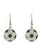 Boucles d'Oreilles Strass Ballon de Football Pendantes