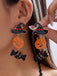 Boucles d’oreilles émaillées d’Halloween à citrouille, chapeau de sorcier, chauve-souris et bonbon