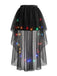 Jupe tutu asymétrique en maille lumineuse à LED Années 1980 - 2