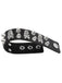 Bracelet manchette punk en cuir clouté à crâne