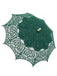 Parapluie vert ajouré en dentelle florale