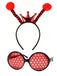 Ensemble d’accessoires de coccinelle rouge et noir à pois