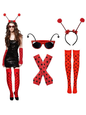 Ensemble d’accessoires costume coccinelle rouge à pois