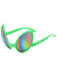 Lunettes de fête Space Age Alien à verres miroir arc-en-ciel
