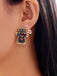 Boucles d’oreilles puces de Noël en émail à motifs bonhomme en pain d’épices et sucre d’orge - 5
