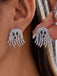 Boucles d’oreilles pendantes fantôme à franges et strass pour Halloween