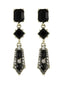 Boucles d’oreilles pendantes Art déco à strass géométriques