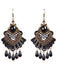 Boucles d'oreilles vintage pendantes en perles de rubis pour Halloween