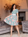 Robe Swing Année 50 Fleurie avec Ceinture