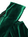 Robe Crayon Vintage Verte Année 60 Solide en Velours 5