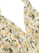 Combishort vintage à lacets et col licou à fleurs des années 1950
