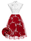 [Prévente] Robe vintage patchwork papillon rouge des années 1950 Cocktail Chic