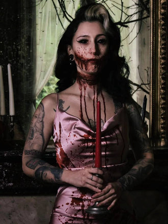 [Prévente] Robe rose en queue de poisson d'Halloween des années 1960