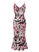 Robe noire Halloween à motif toile d’araignée des années 1960