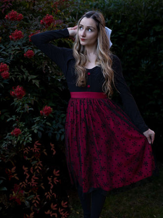 Robe vintage patchwork en maille des années 1950