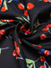 Robe violette col V et boutons motif lapin et fleurs années 40