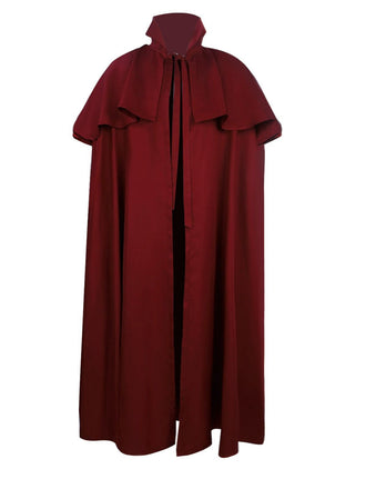 Cape de mort gothique médiévale solide des années 1930 pour Halloween