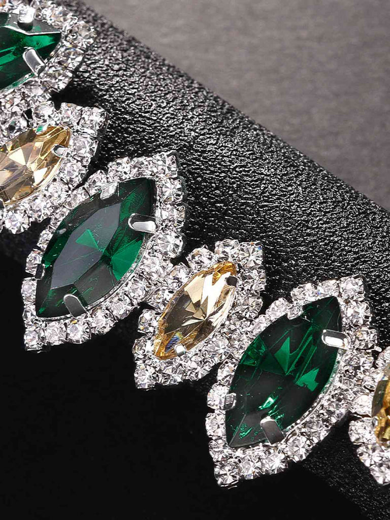 Bandeau Gatsby plumes de paon strass années 1920