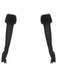 2PCS Haut moulant sans bretelles en peluche gants longs années 1980