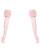 2PCS Haut moulant sans bretelles en peluche gants longs années 1980