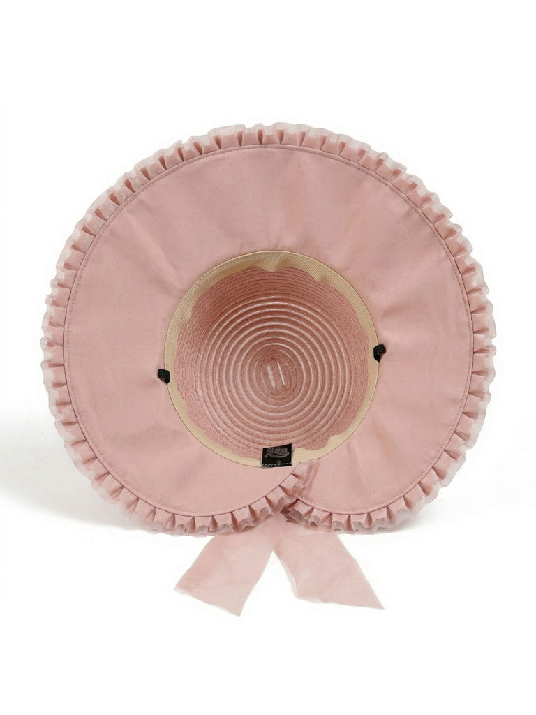 Chapeau de Paille Vintage à Large Bord de Plage 5