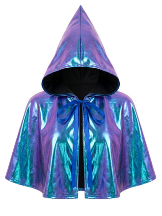 Cape Holographique à Capuche Métallique Court Années 1980