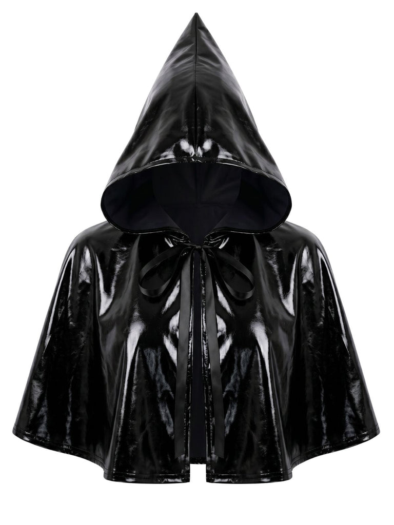 Cape Holographique à Capuche Métallique Court Années 1980 4