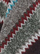 Cape poncho bohème en maille à chevrons et franges Années 1970 - 3