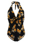 Maillot de Bain Florale Une-pièce pour Femmes