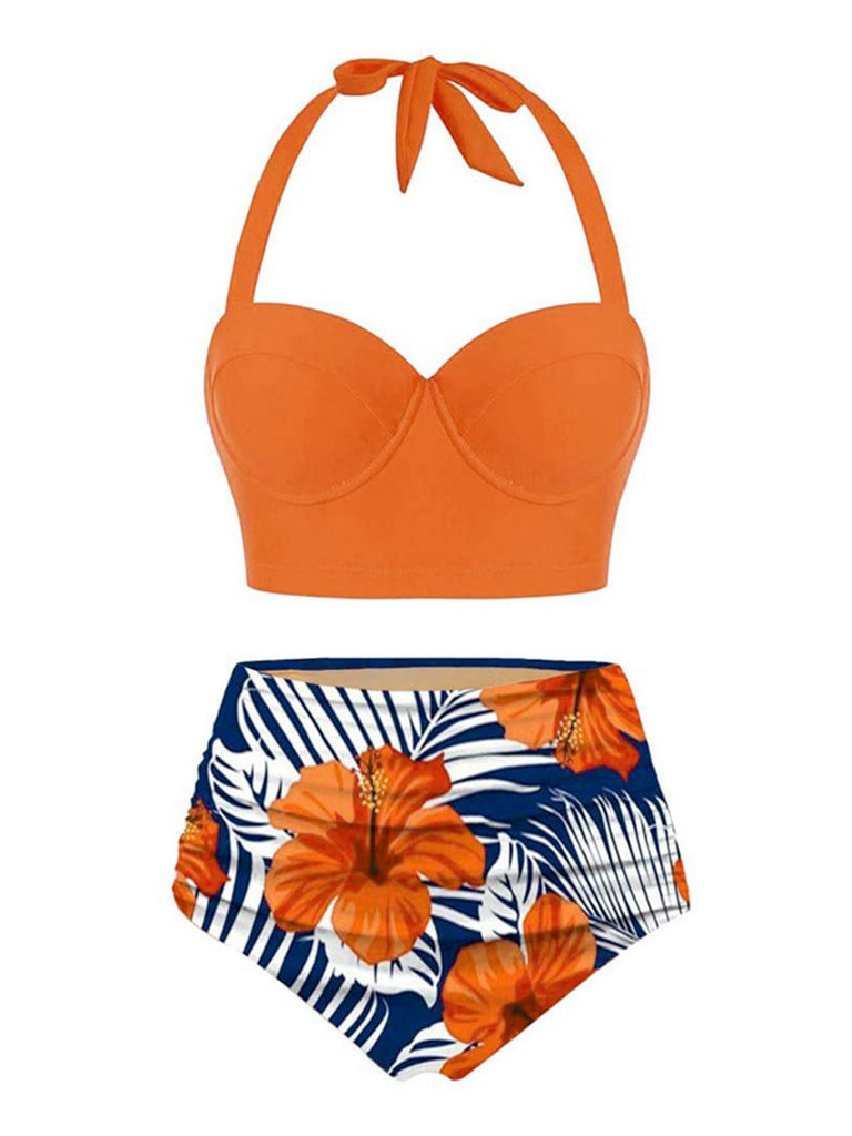 Maillot de Bain Floral à Col Licou 2
