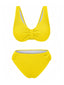 Maillot de bain en tissu texturé à nœud papillon uni des années 1940