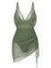 Maillot de bain une pièce transparent à cordon de serrage années 1950