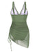 Maillot de bain une pièce transparent à cordon de serrage années 1950